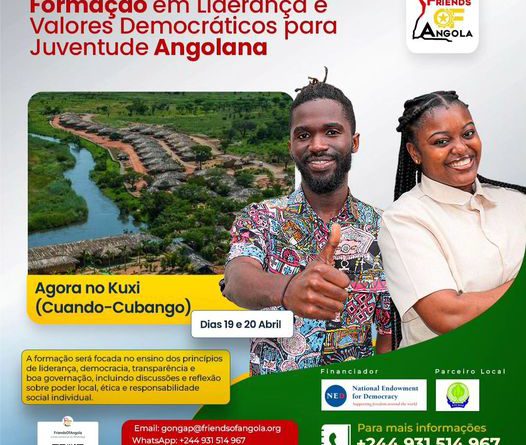 Kuando-Kubango: Formação sobre Liderança e Valores Democráticos chega aos jovens do município do Cuchi
