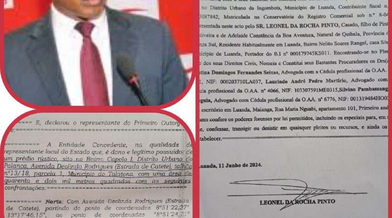 Leonel da Rocha Pinto reivindica um terreno que não conhece as dimensões nem a sua localização