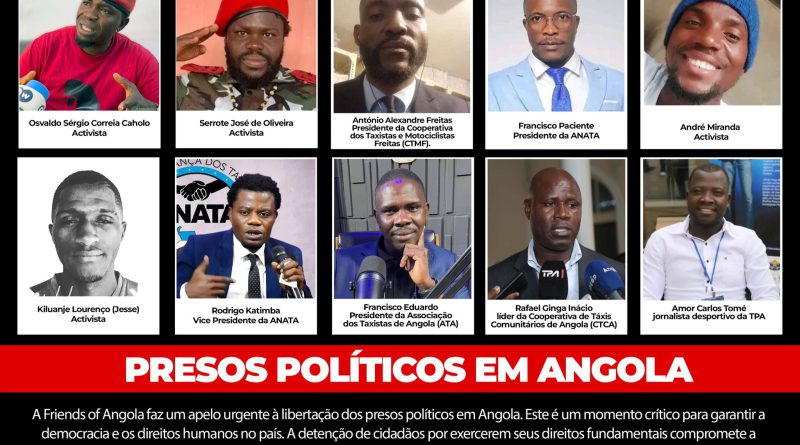 Presos políticos: Friends of Angola apela em carta aberta ao PR a libertação de activistas