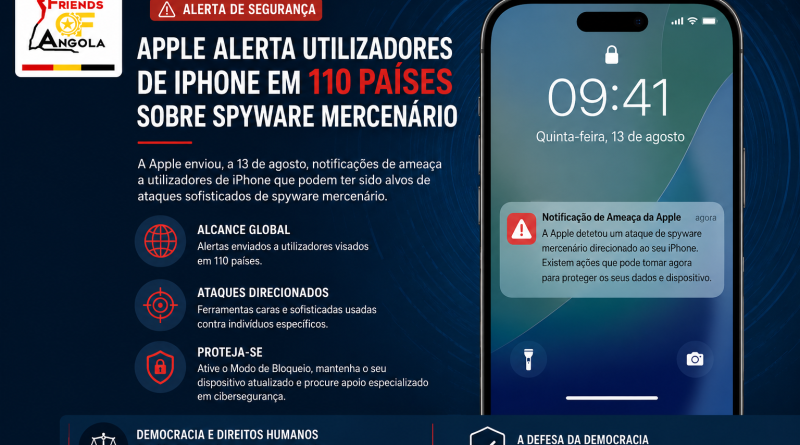 Apple Alerta Utilizadores de iPhone em 110 Países Sobre Ataques Direcionados com Spyware Mercenário Apple Alerta Utilizadores de iPhone em 110 Países Sobre Ataques Direcionados com Spyware Mercenário